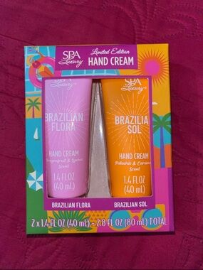 Pure Collection Brazilian Flora & Sol Hand Cream Duo - Pink & Orange
